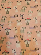 Katoen print honden roze 140cm breed - Stitch & Sew