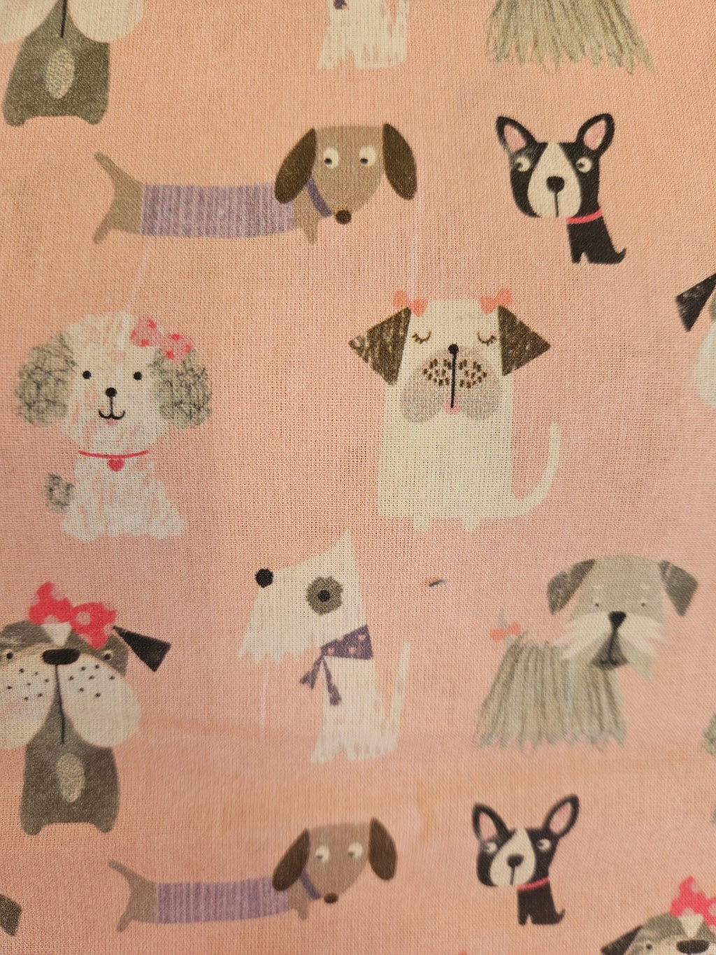 Katoen print honden roze 140cm breed - Stitch & Sew