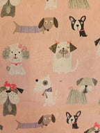 Katoen print honden roze 140cm breed - Stitch & Sew
