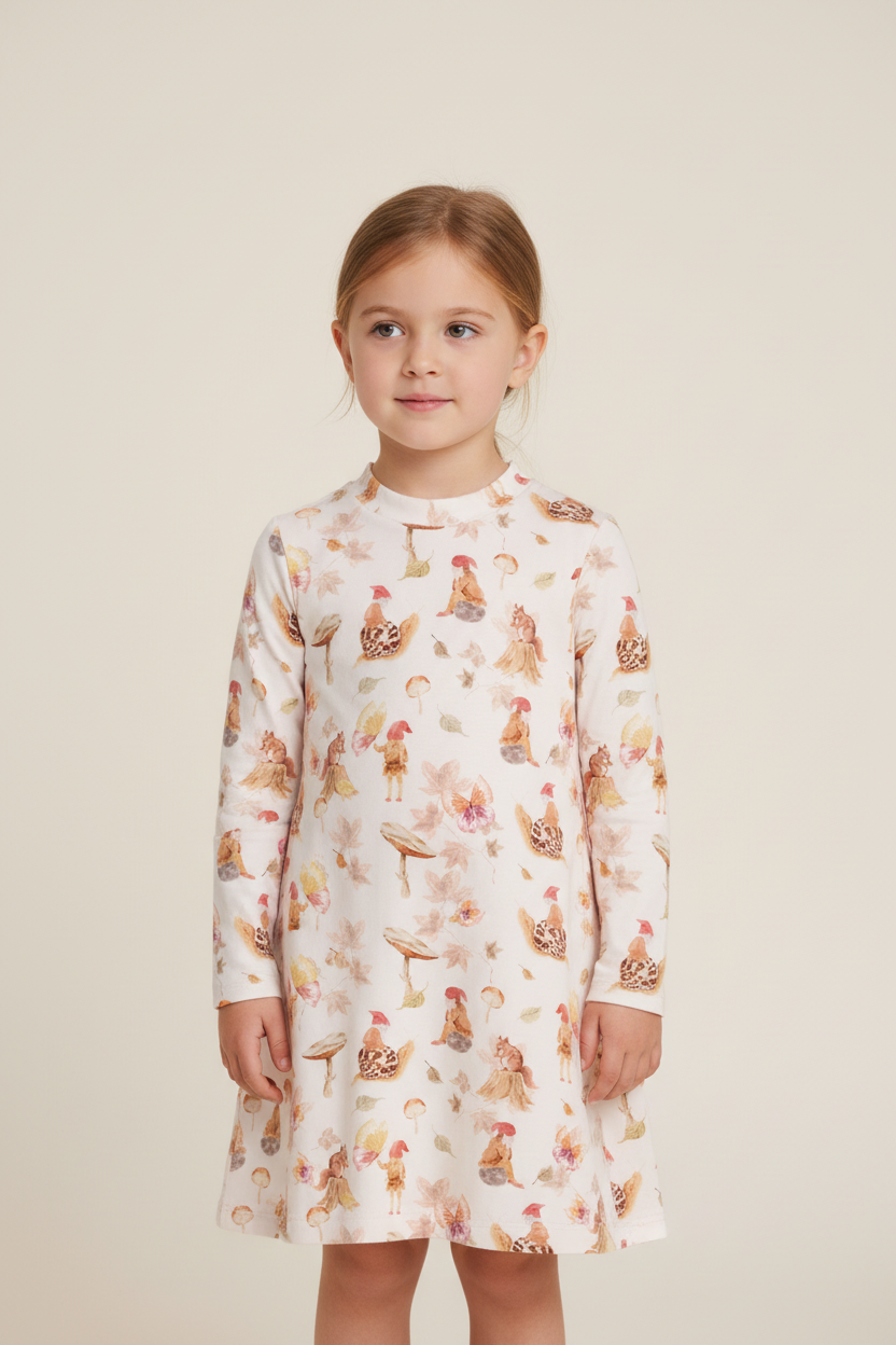 Kind met lange mouwen en kleinere print