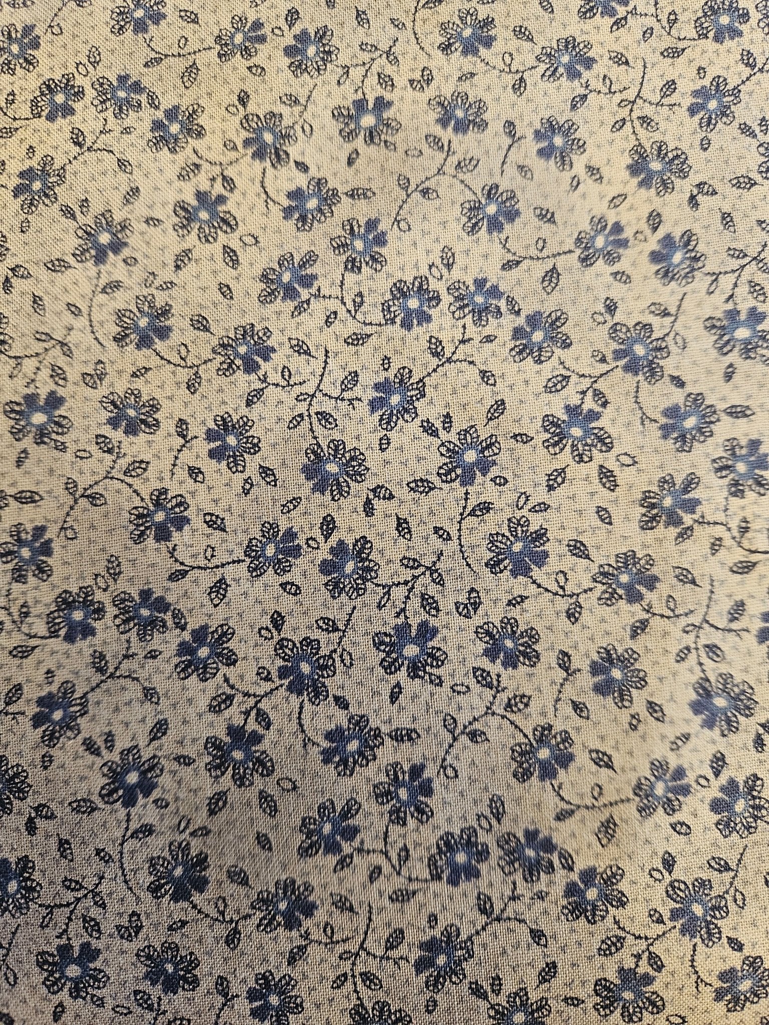 Mrs. March's Collection in Antique – Bloemen Blauw | per 10 cm - Stitch & Sew