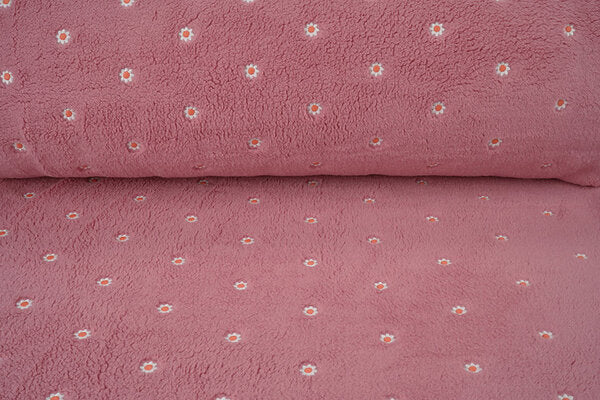 Curly Teddy Embroidered - Camilla Pink
