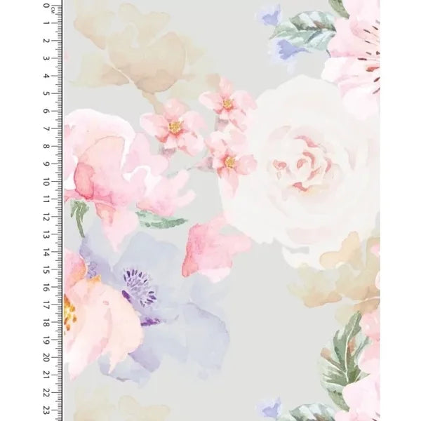 “Jerseystof met aquarel bloemenprint – Stylez Watercolour Flowers, katoen-elastaan mix, 150 cm breed”