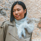 DIY breipakket sjaaltje Katia Fur Moda Pailletes