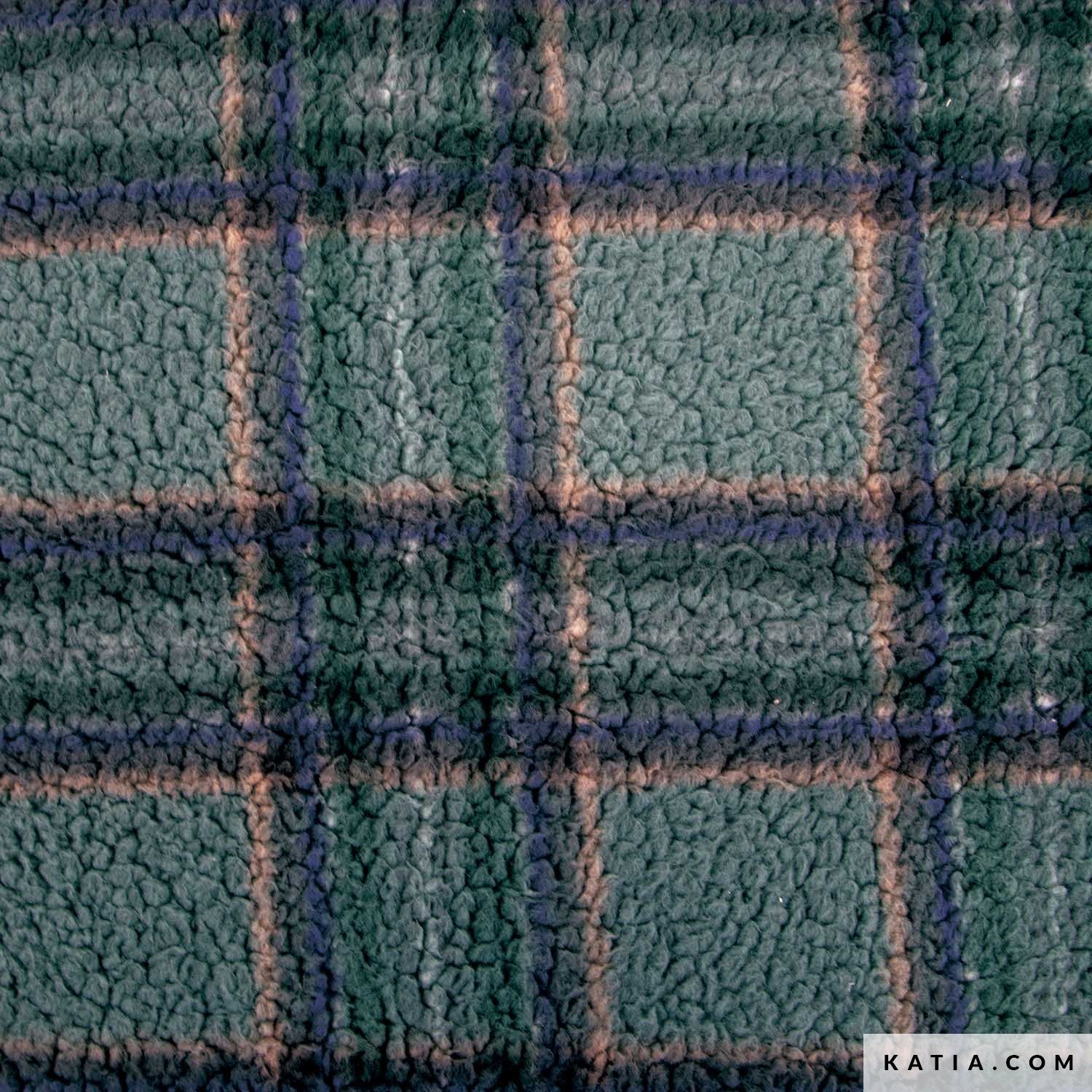 Sherpa Print Autumn Plaid – Groen | 150 cm breed