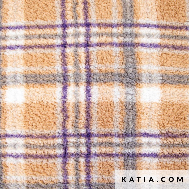 Sherpa Print Autumn Plaid – Beige | 150 cm breed