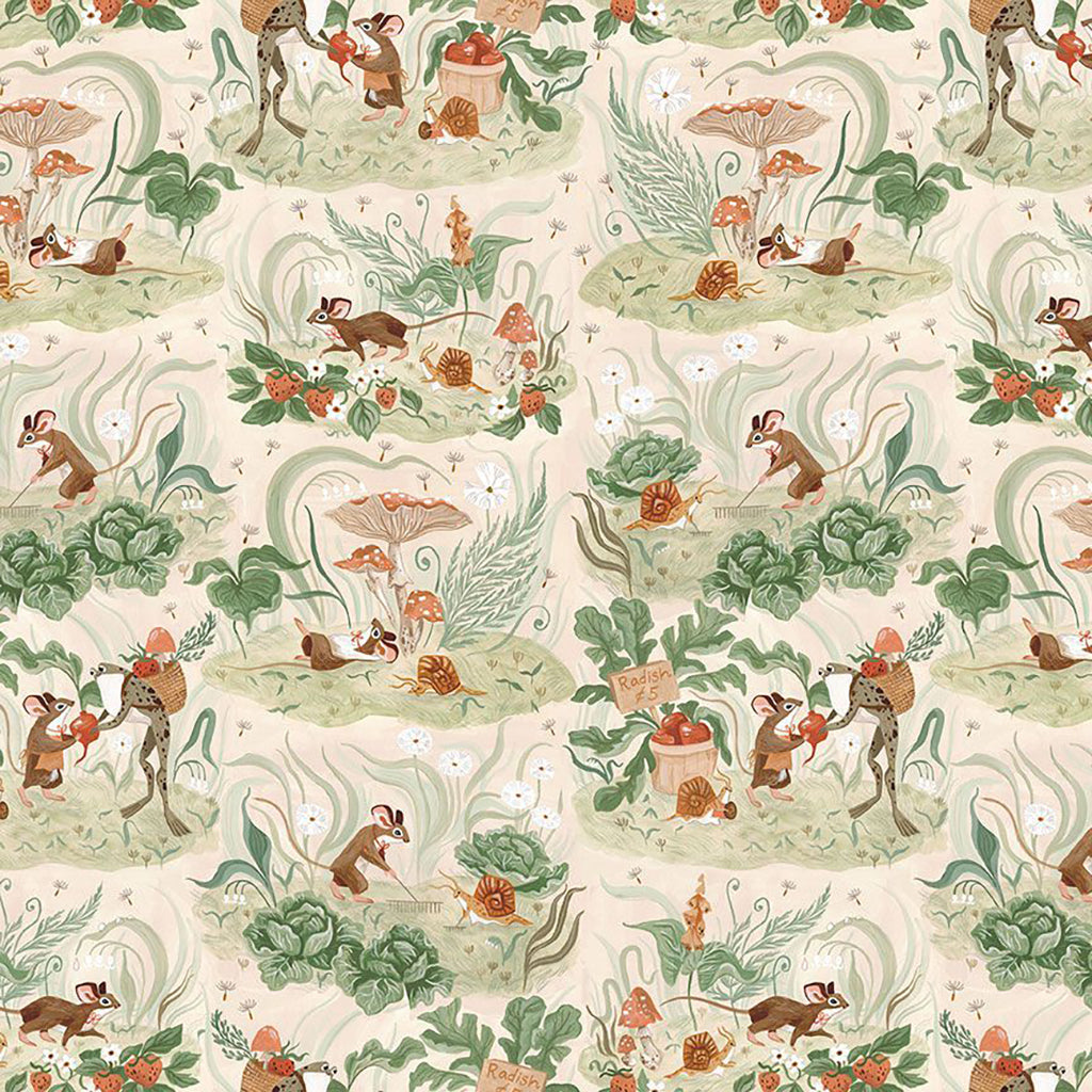 Country Mouse R3256 Vanilla – 100% katoen met illustraties | Stitch & Sew