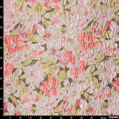 Pop Art Flower Jacquard – Pink | 140 cm breed - Stitch & Sew