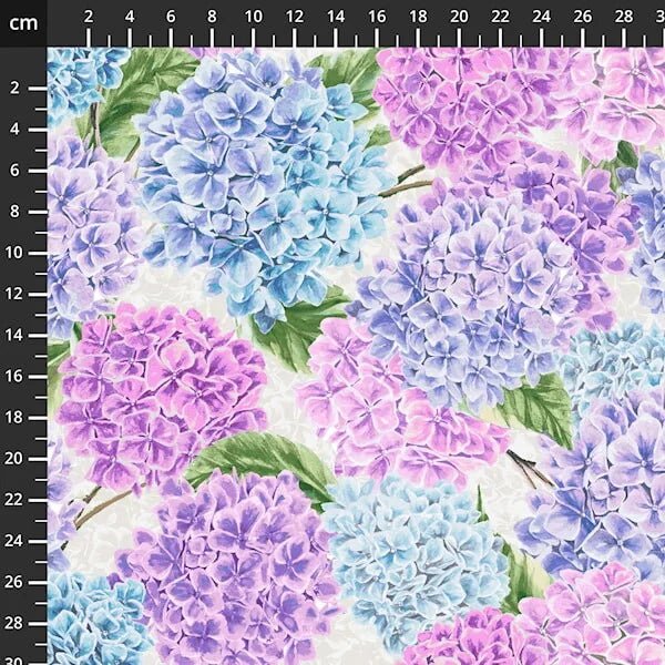 Quilt Back 270 cm breed – Hortensia - Stitch & Sew