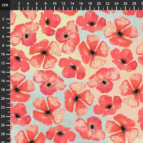 Quilt Back 270 cm breed – Poppy - Stitch & Sew