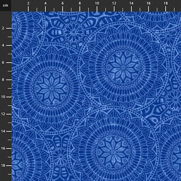 Quilt Back 270 cm breed – Vespa Blauw - Stitch & Sew