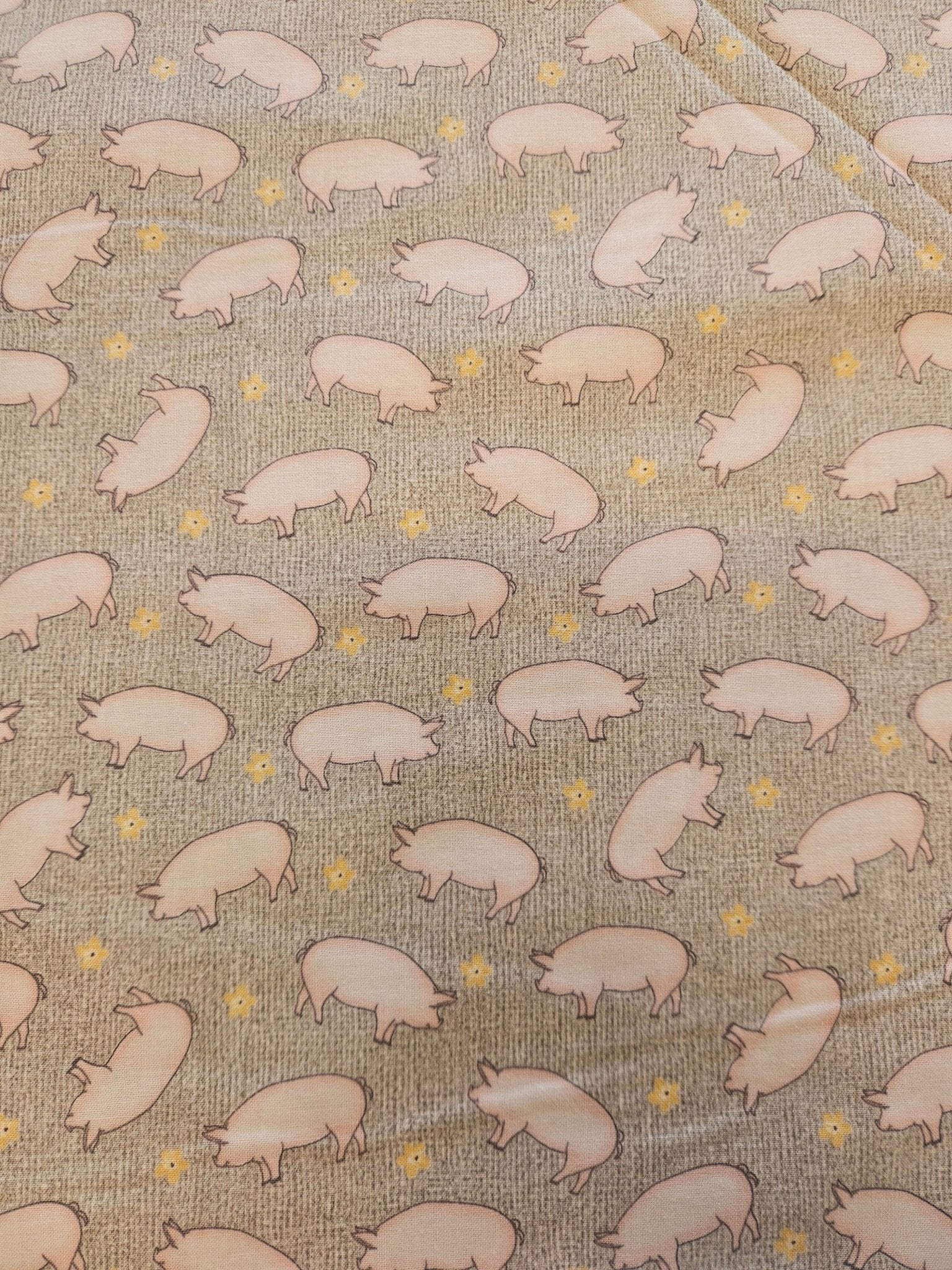 Quiltstof Farm Fresh – Varkens | Benartex (per 10 cm) - Stitch & Sew