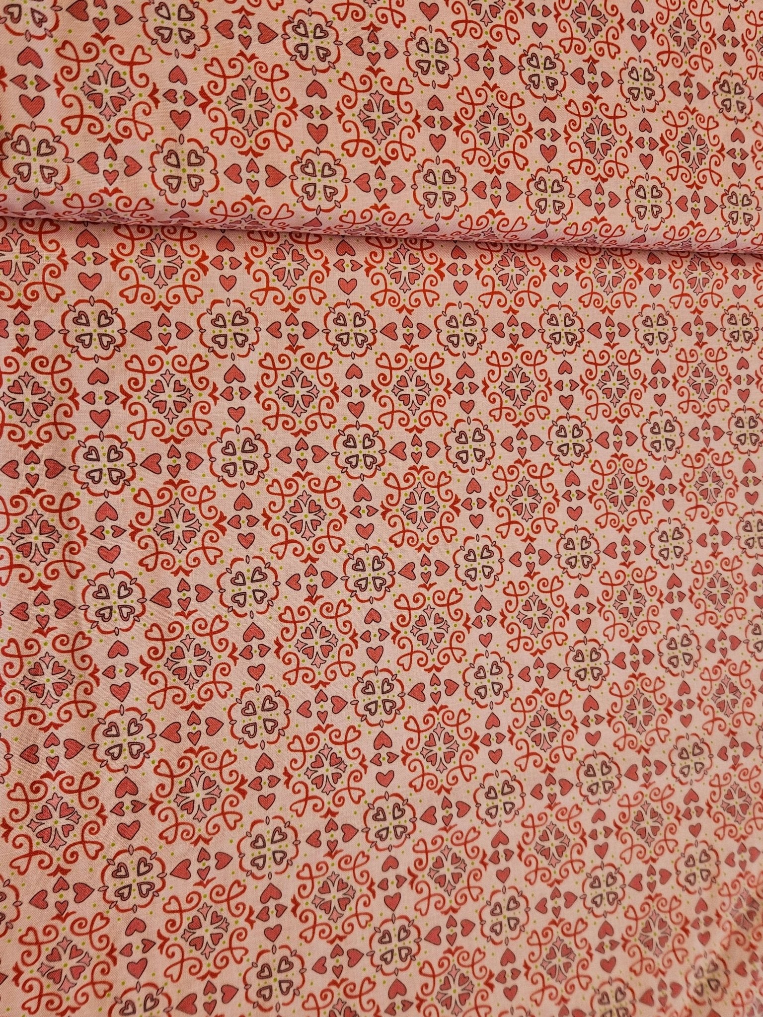 Quiltstof Hartjesprint Roze – Always & Forever (Moda) 1952 bright pink - Stitch & Sew