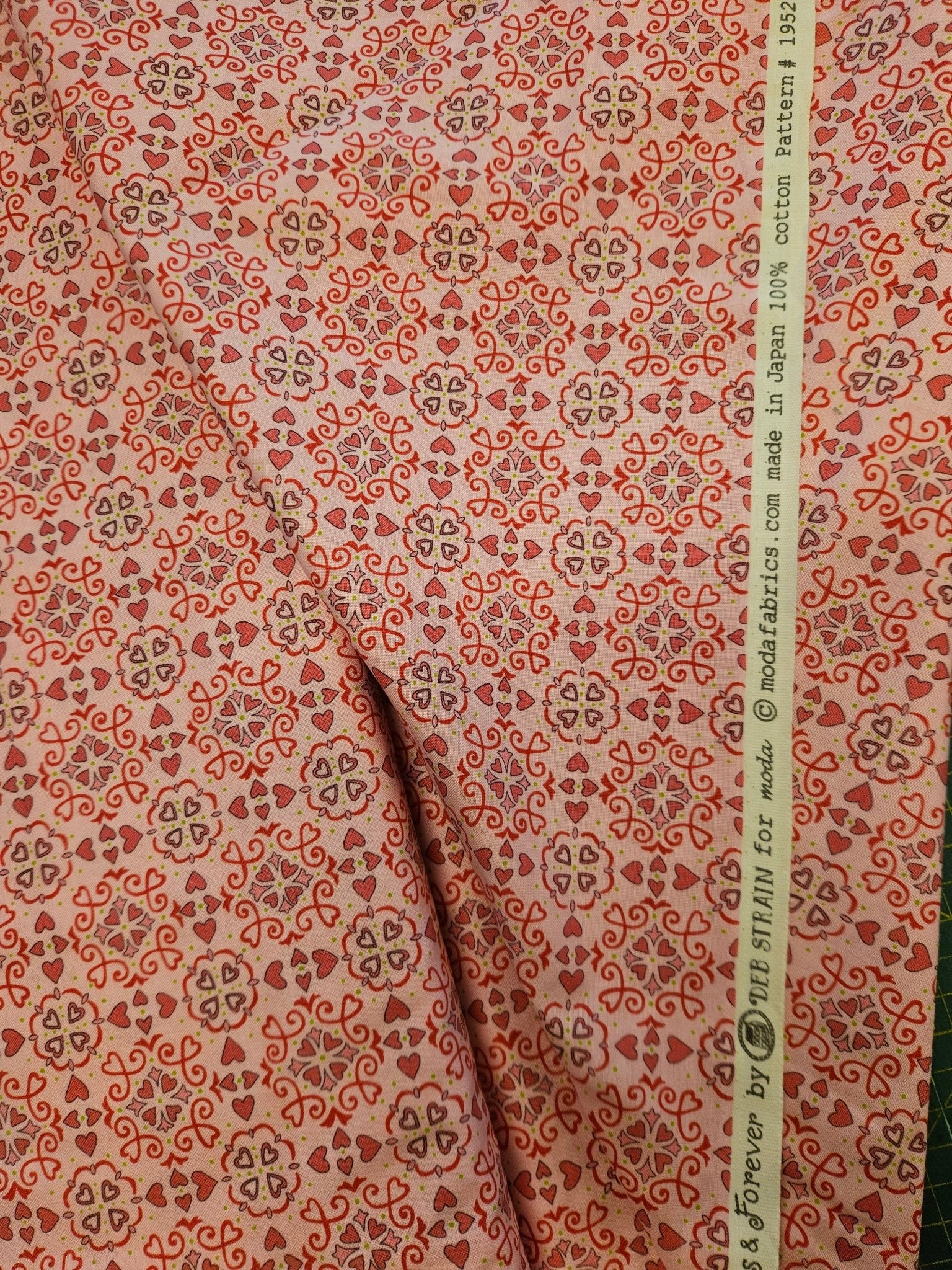 Quiltstof Hartjesprint Roze – Always & Forever (Moda) 1952 bright pink - Stitch & Sew