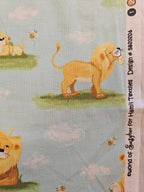 Quiltstof – Leeuwen lichtblauw (Susybee / Hamil Textiles) - Stitch & Sew