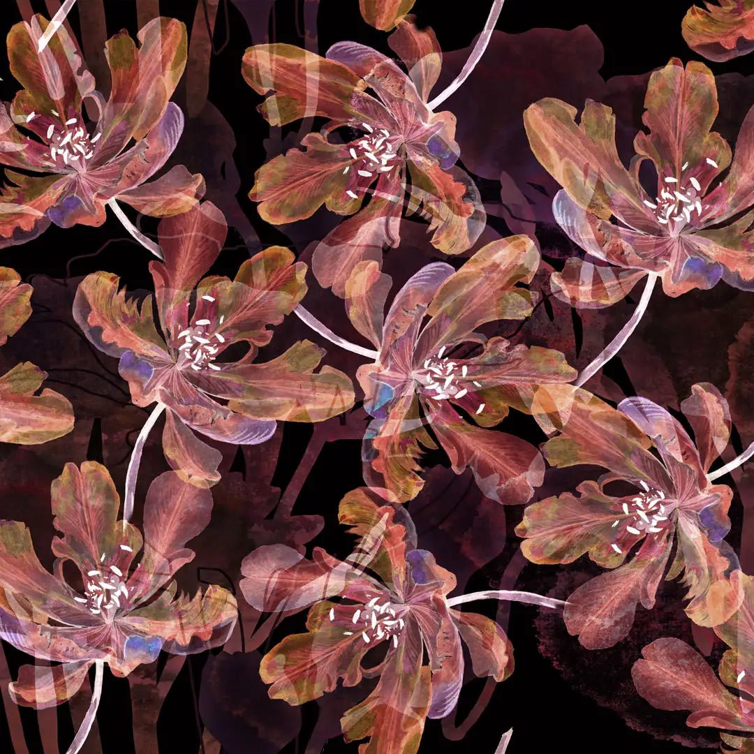 Rayon Spun Satin Print – Cyclaam | Luxe Viscose Satijn Stof - Stitch & Sew