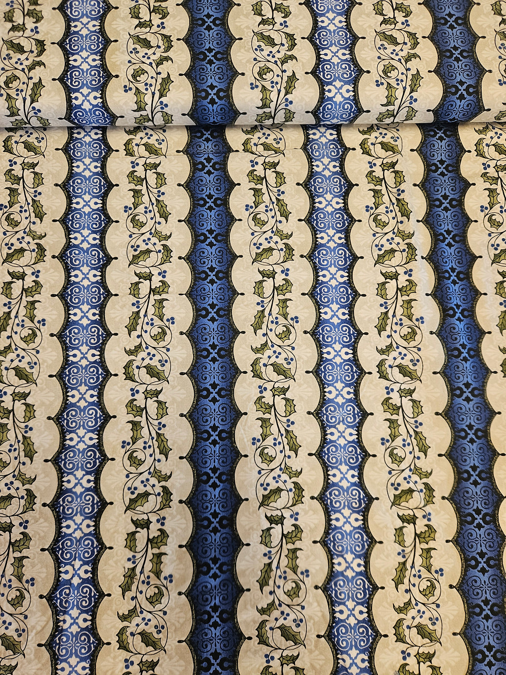 Wintergraphs II Quiltstof – Blauw Crème Hulst