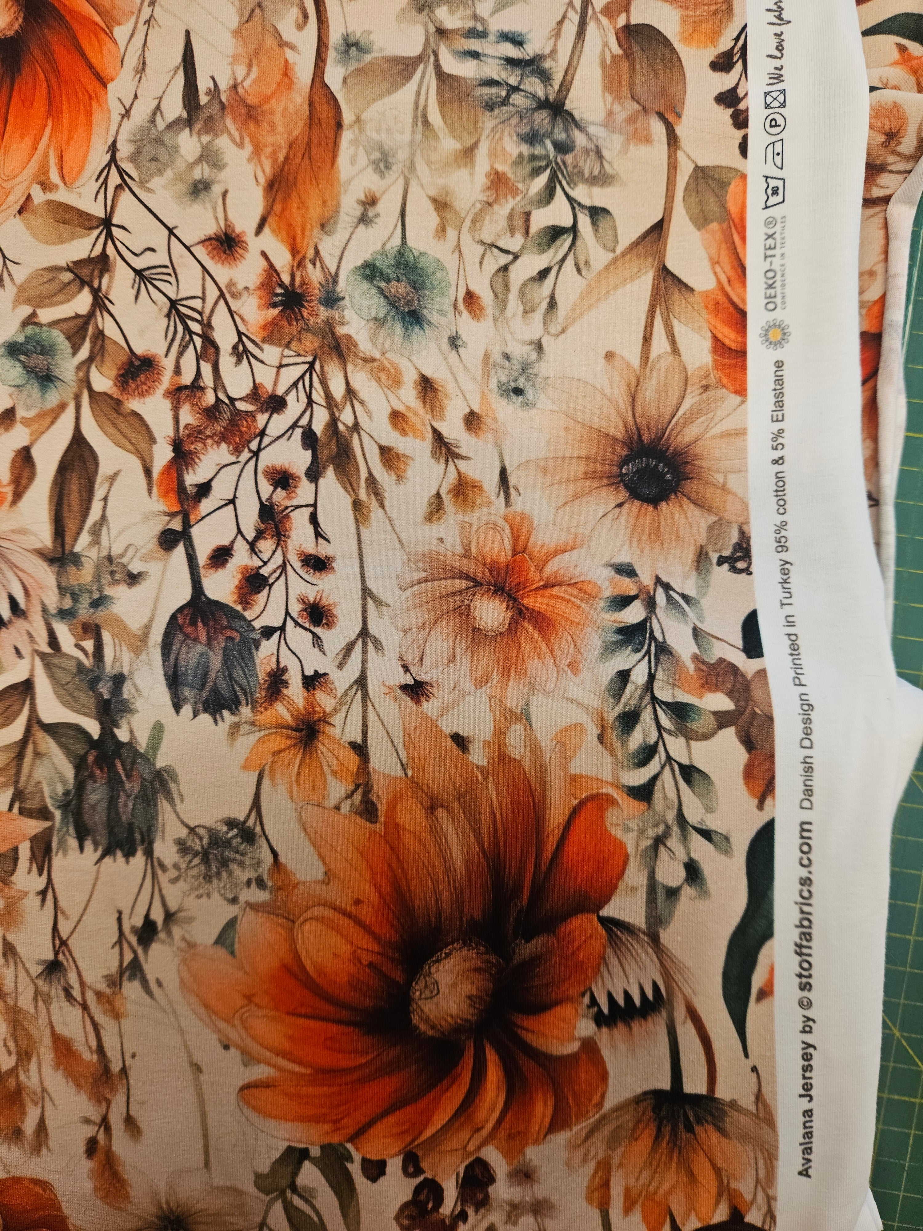 Avalana Jersey – Botanisch Bloemenprint