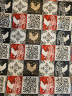 Quiltstof Hanen Blokken – per 10 cm