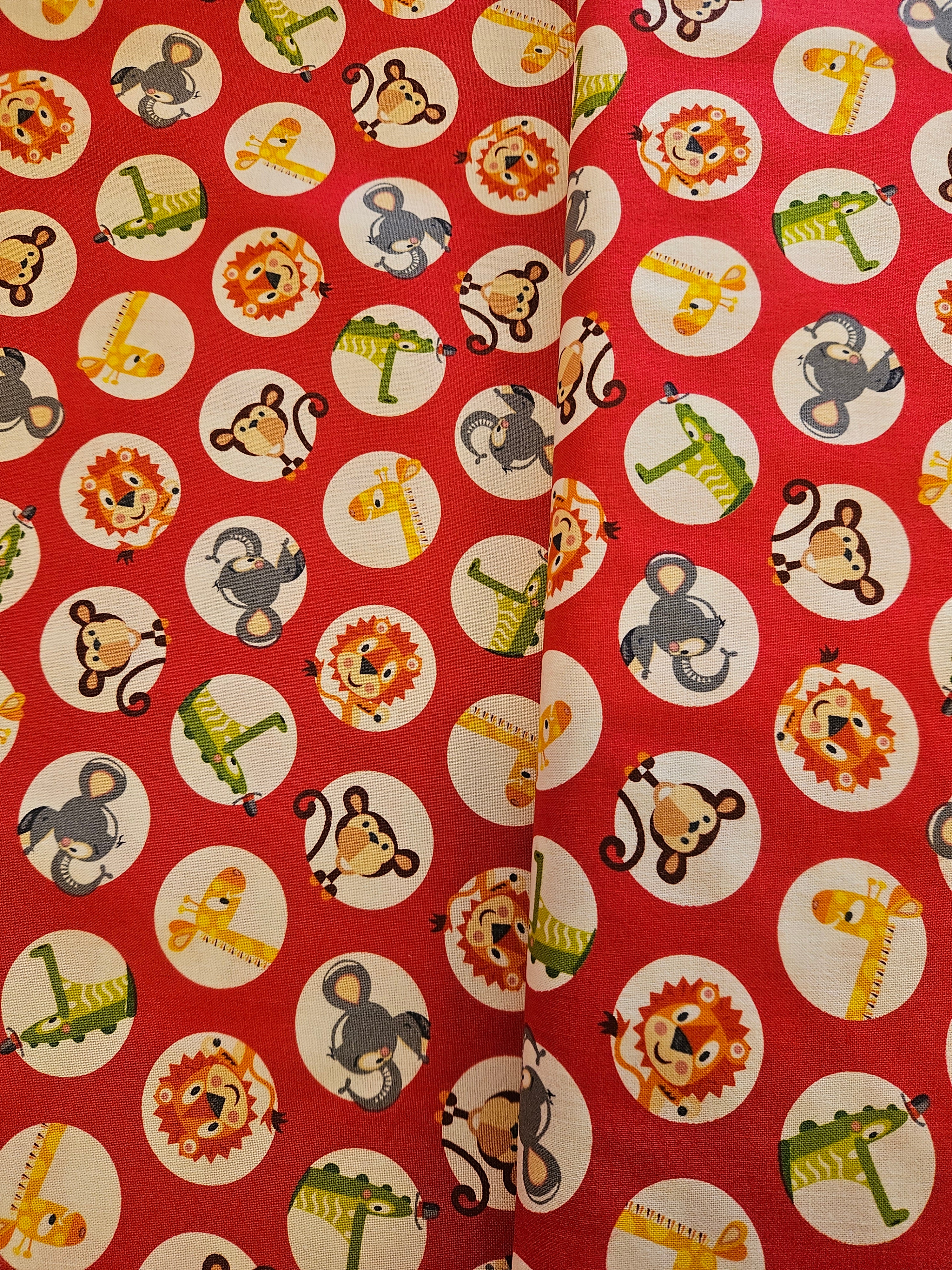 Quiltstof Safari Drive Rood