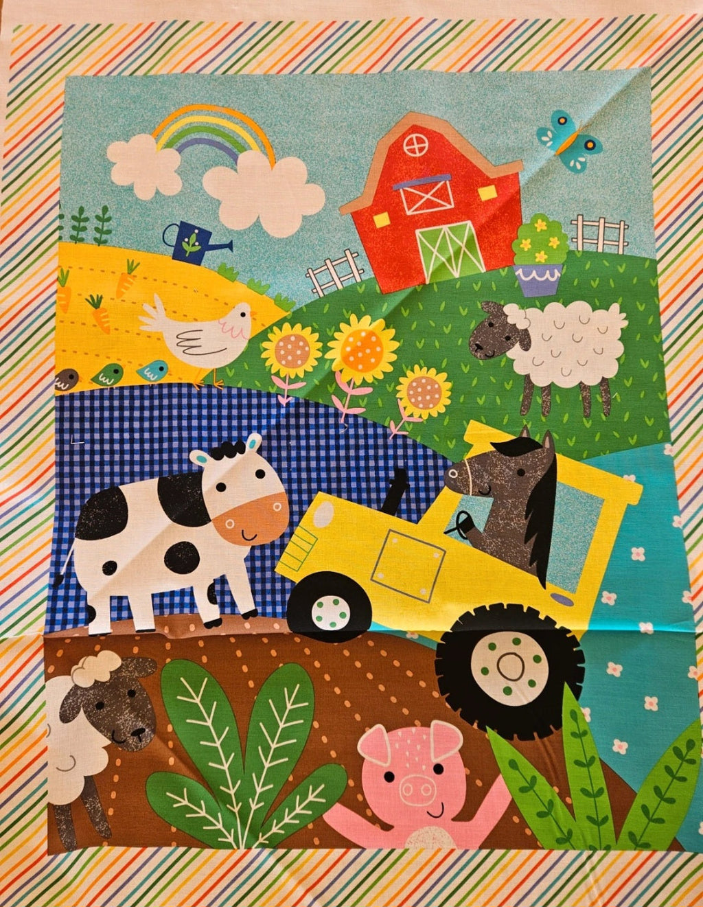 Quiltstof Paneel Farm Friends – 60 × 110 cm