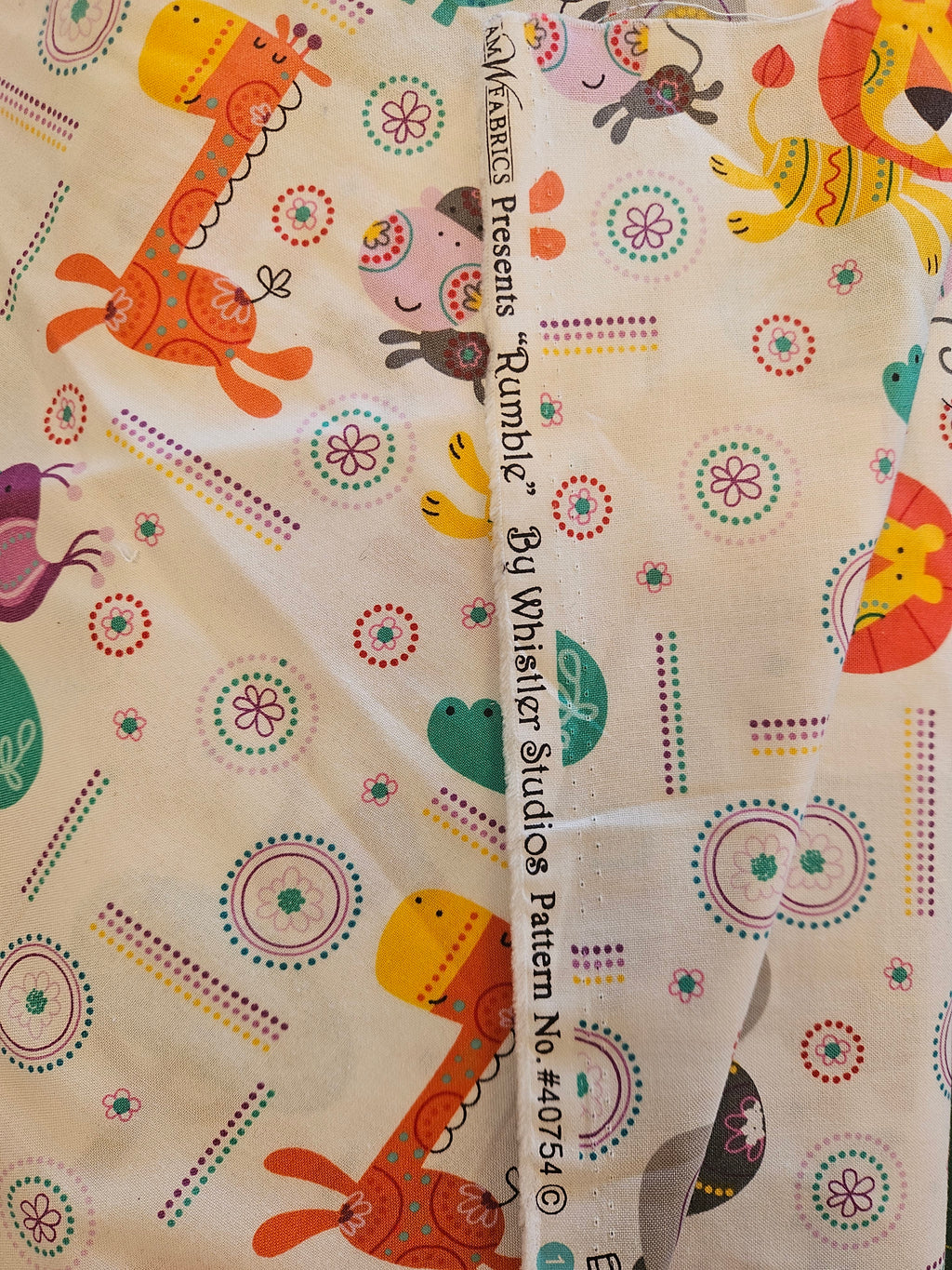 Quiltstof "Rumble" – Jungle dieren
