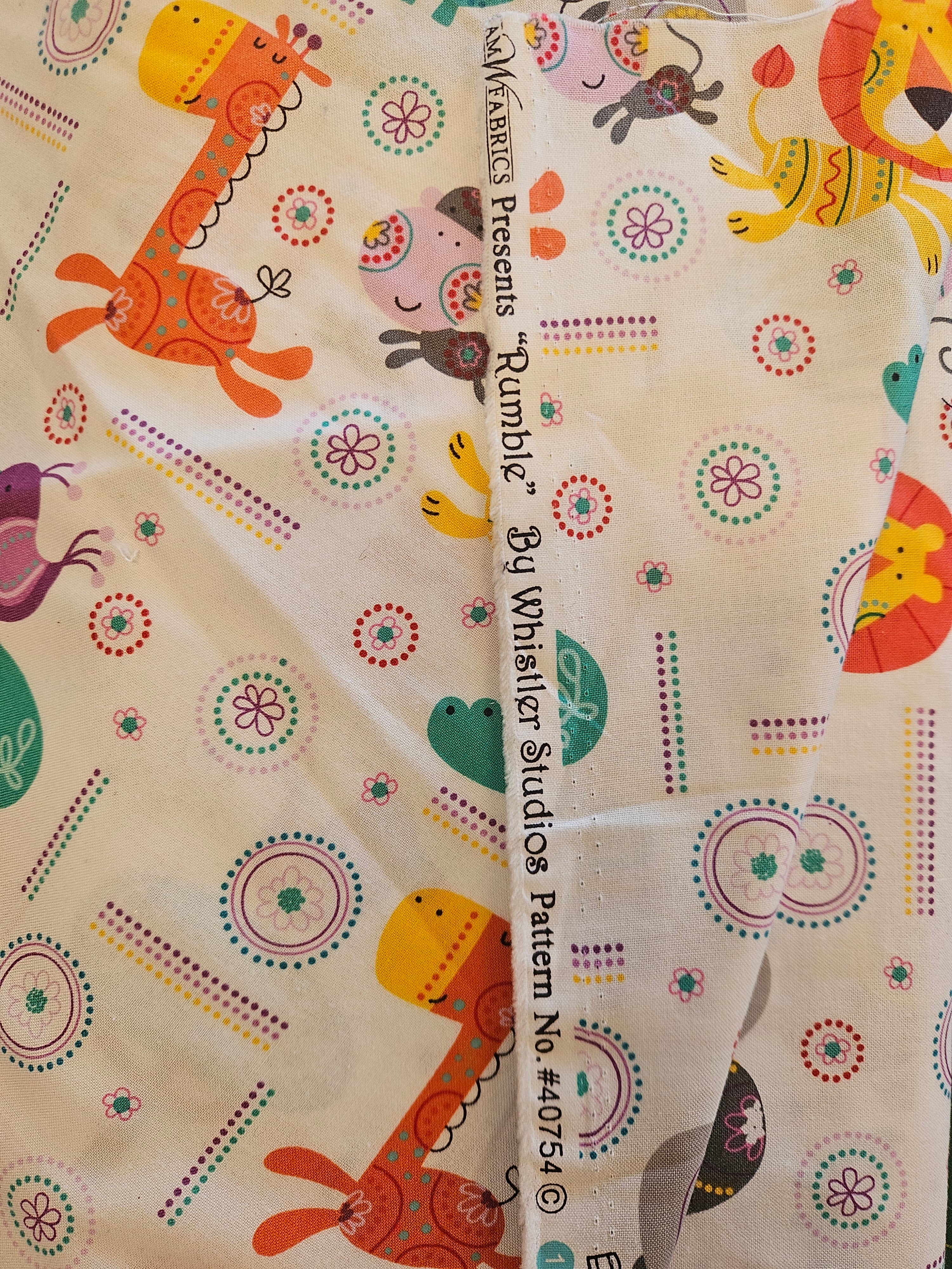 Quiltstof "Rumble" – Jungle dieren