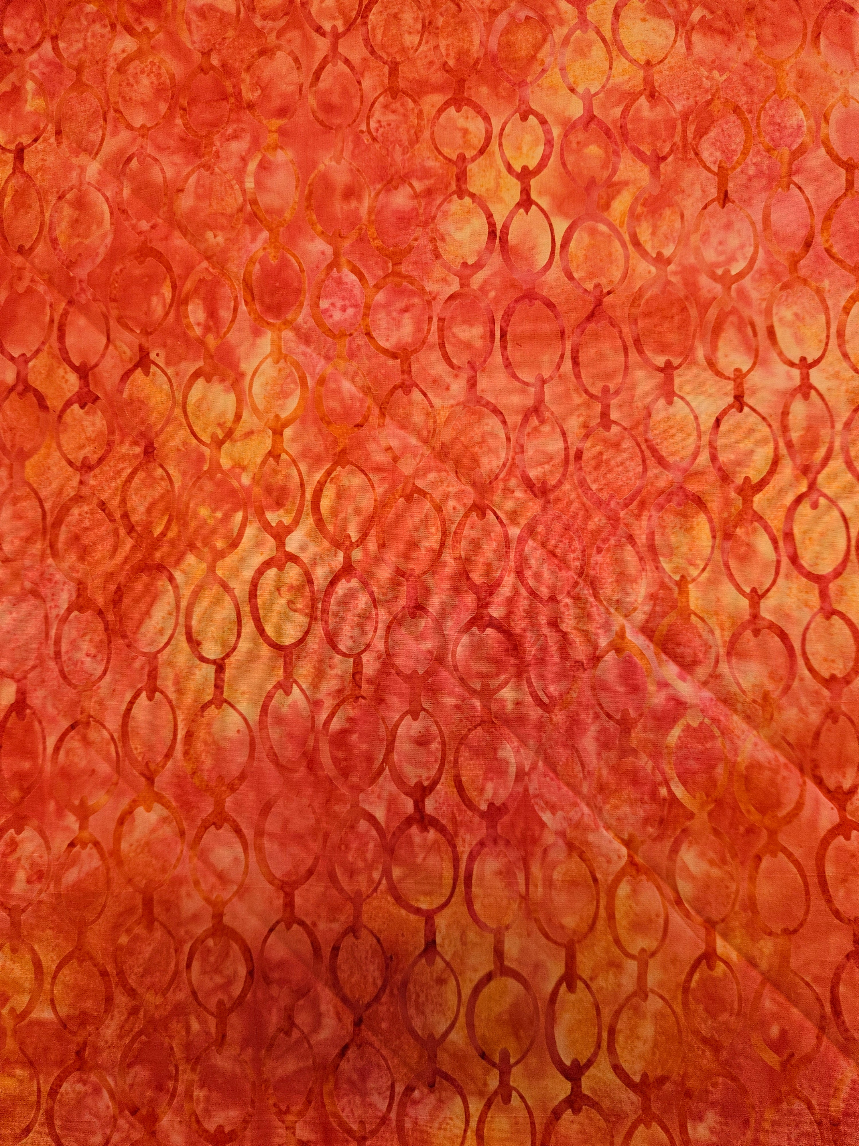 Schakels Batik Quiltstof – Oranje