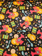 Quiltstof Naaiattributen Zwart – per 10 cm