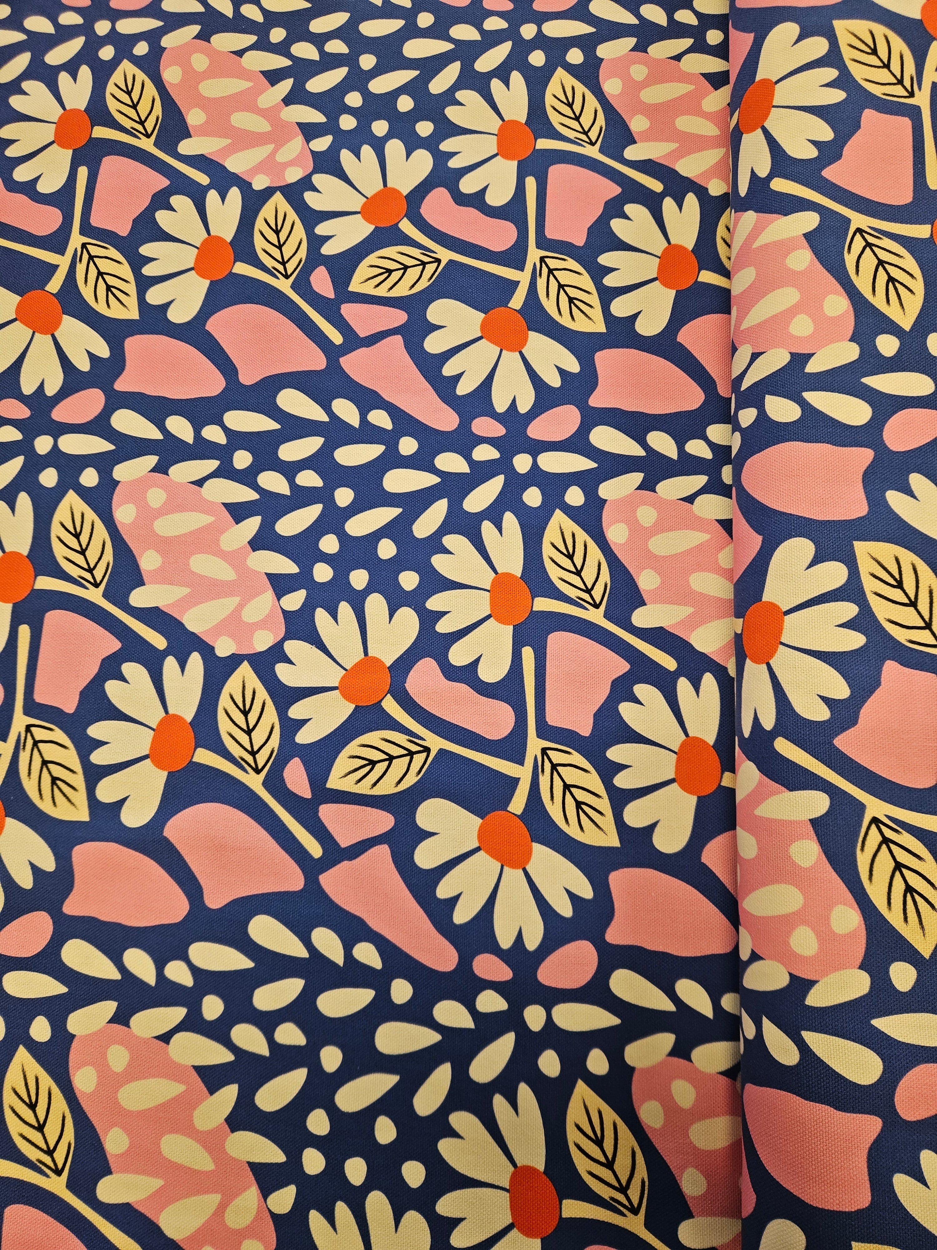 Karina+Kind Canvas Bloemenprint | Per 50 cm