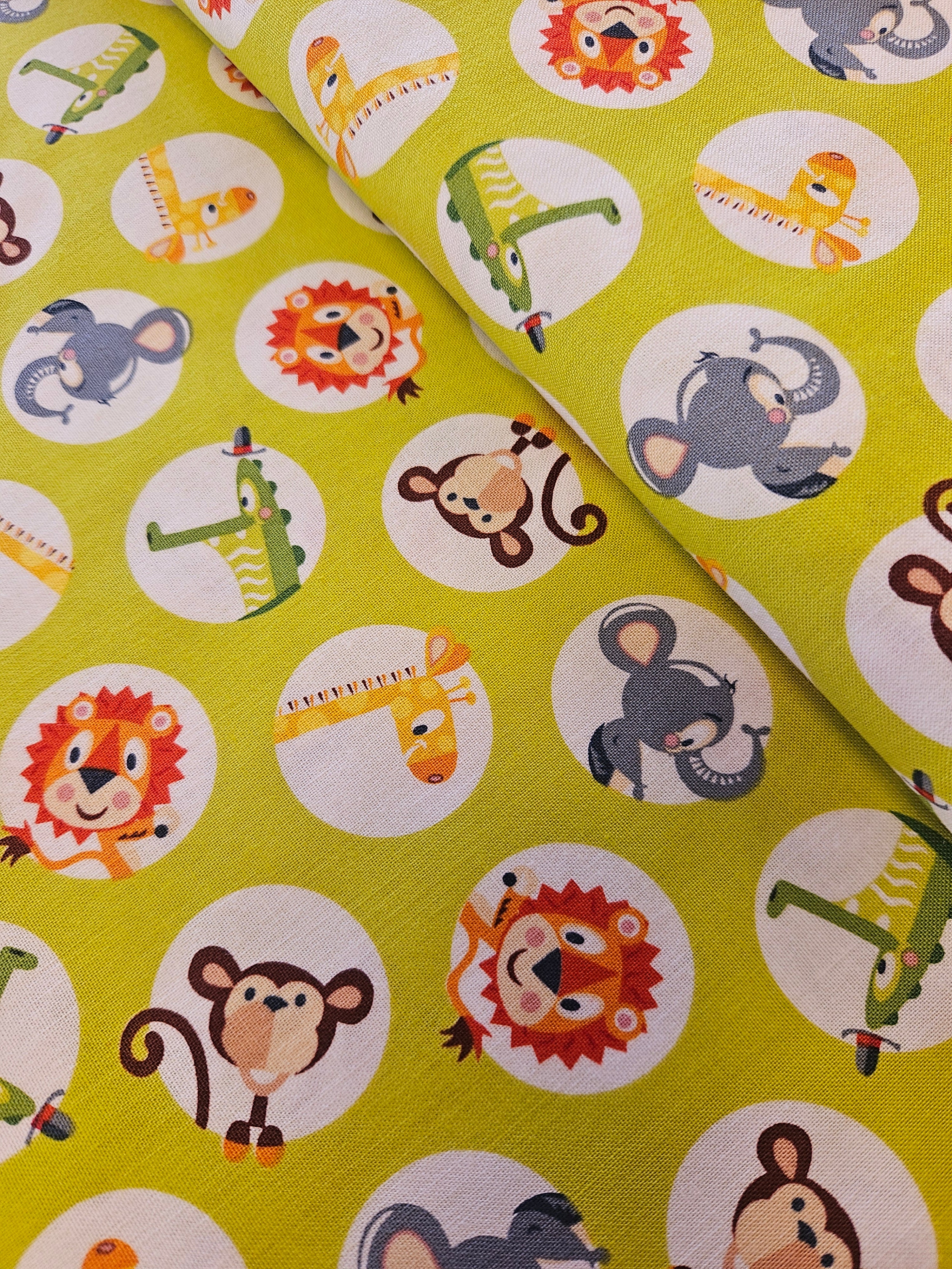 Quiltstof Safari Drive Groen