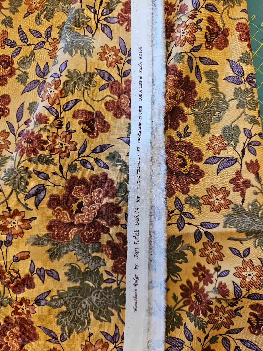 Quiltstof Bloemenprint Geel – Hawthorn Ridge (Moda) #2160