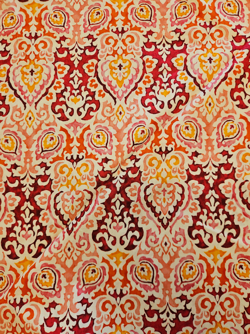 Quilt Gate GF5990-13 Damask – Roze/Oranje