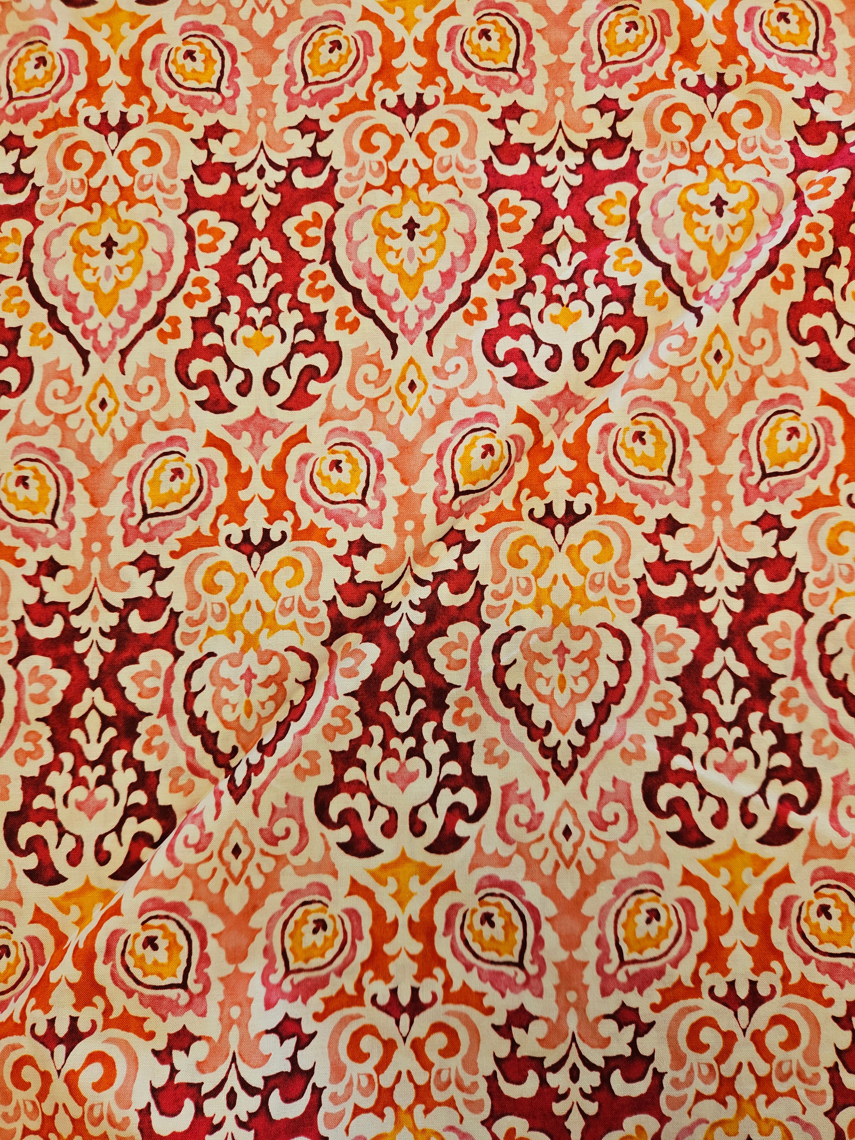 Quilt Gate GF5990-13 Damask – Roze/Oranje