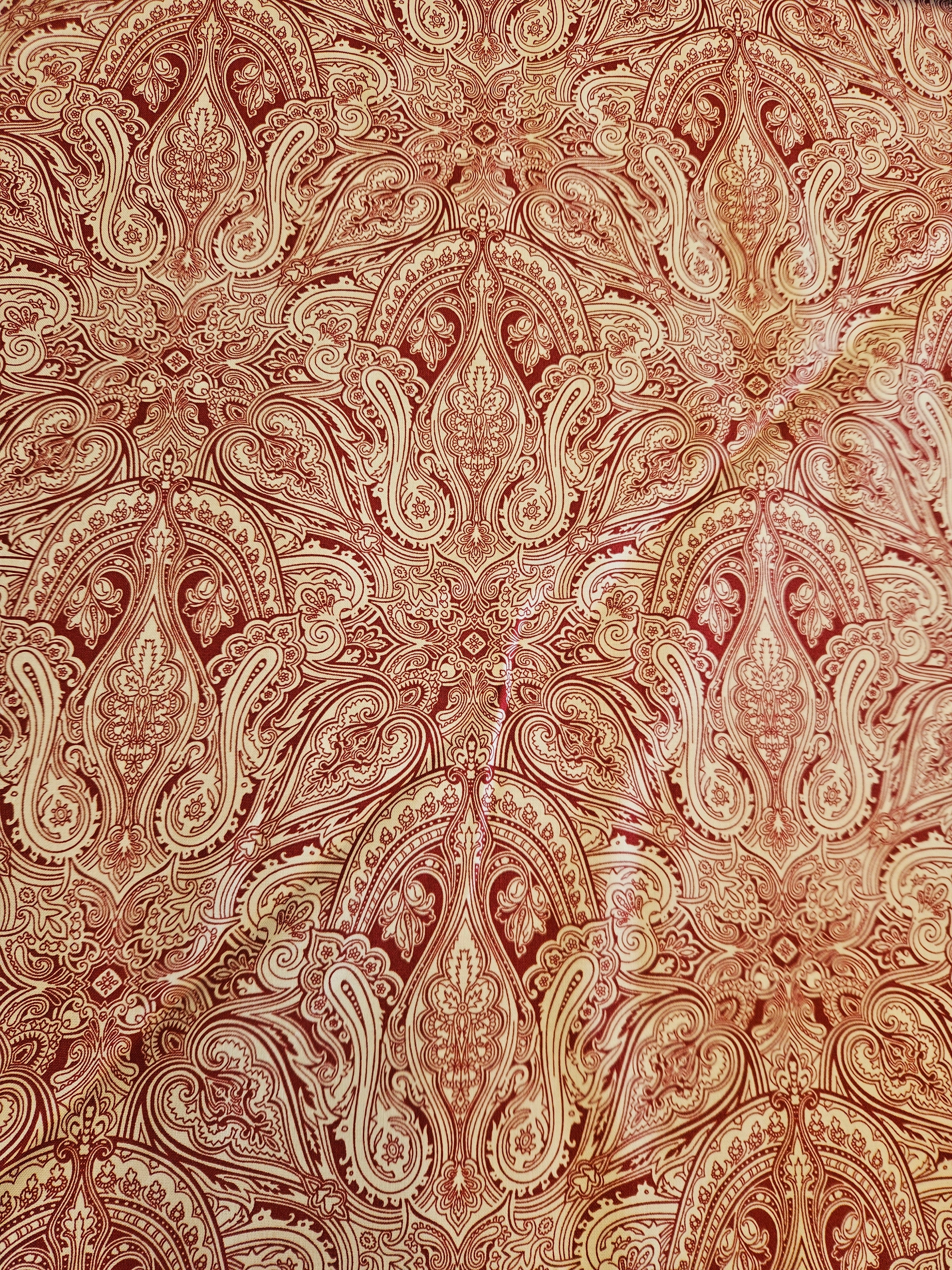 Monochrome Paisley Quiltstof Rood – Jinny Beyer voor RJR Fabrics (2012)