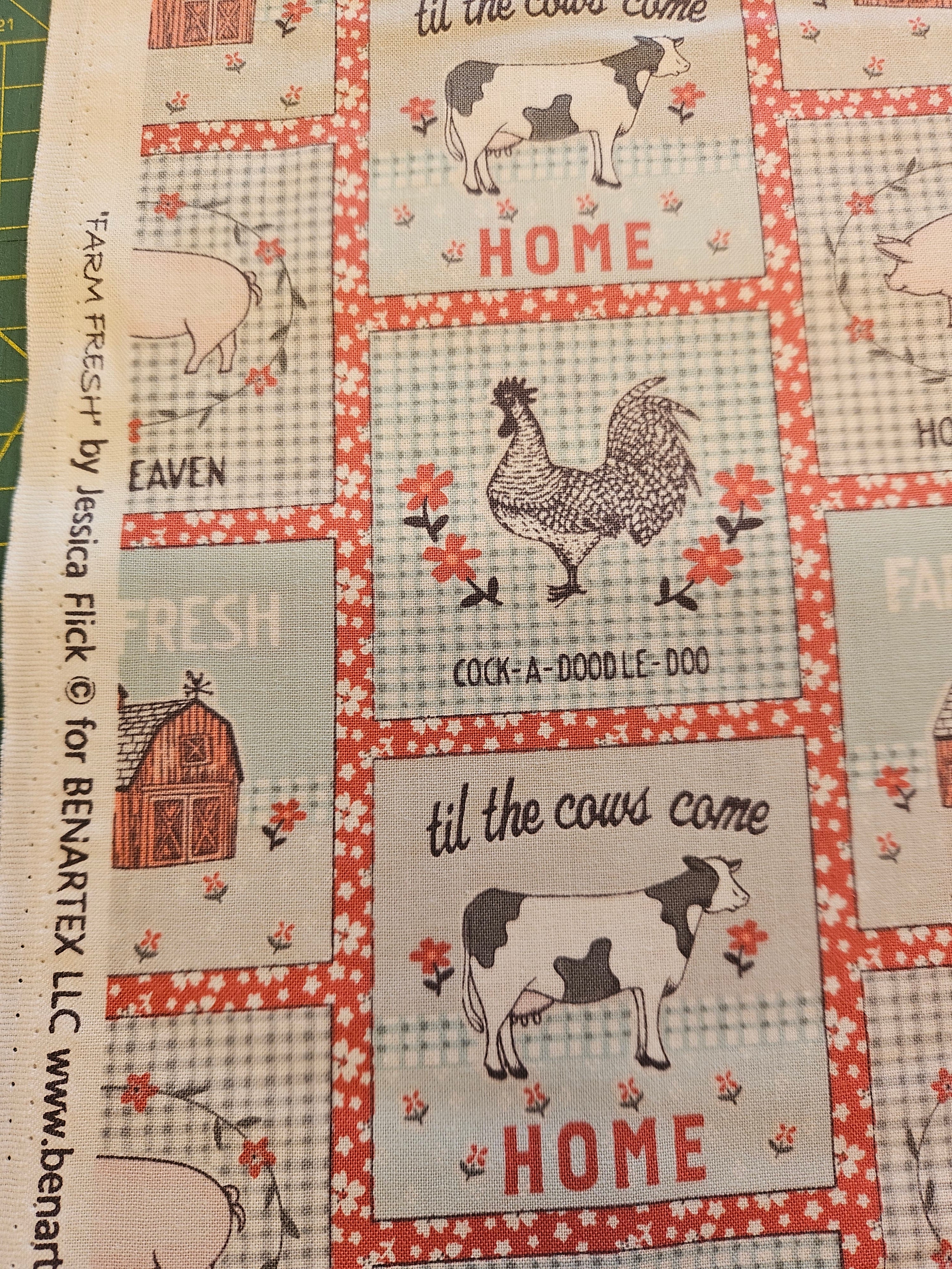 Quiltstof Farm Fresh – Boerderijdieren | Benartex (per 10 cm)