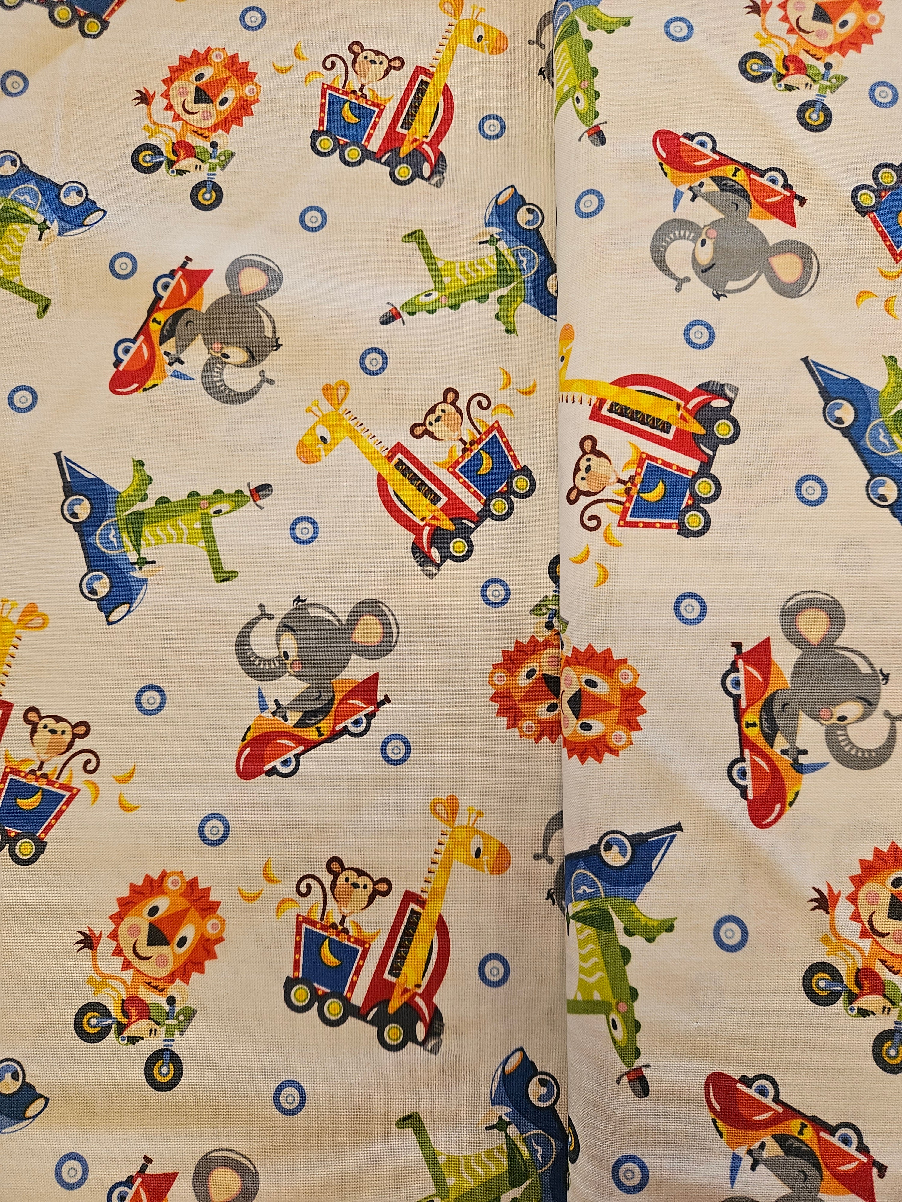 Quiltstof Safari Drive Wit