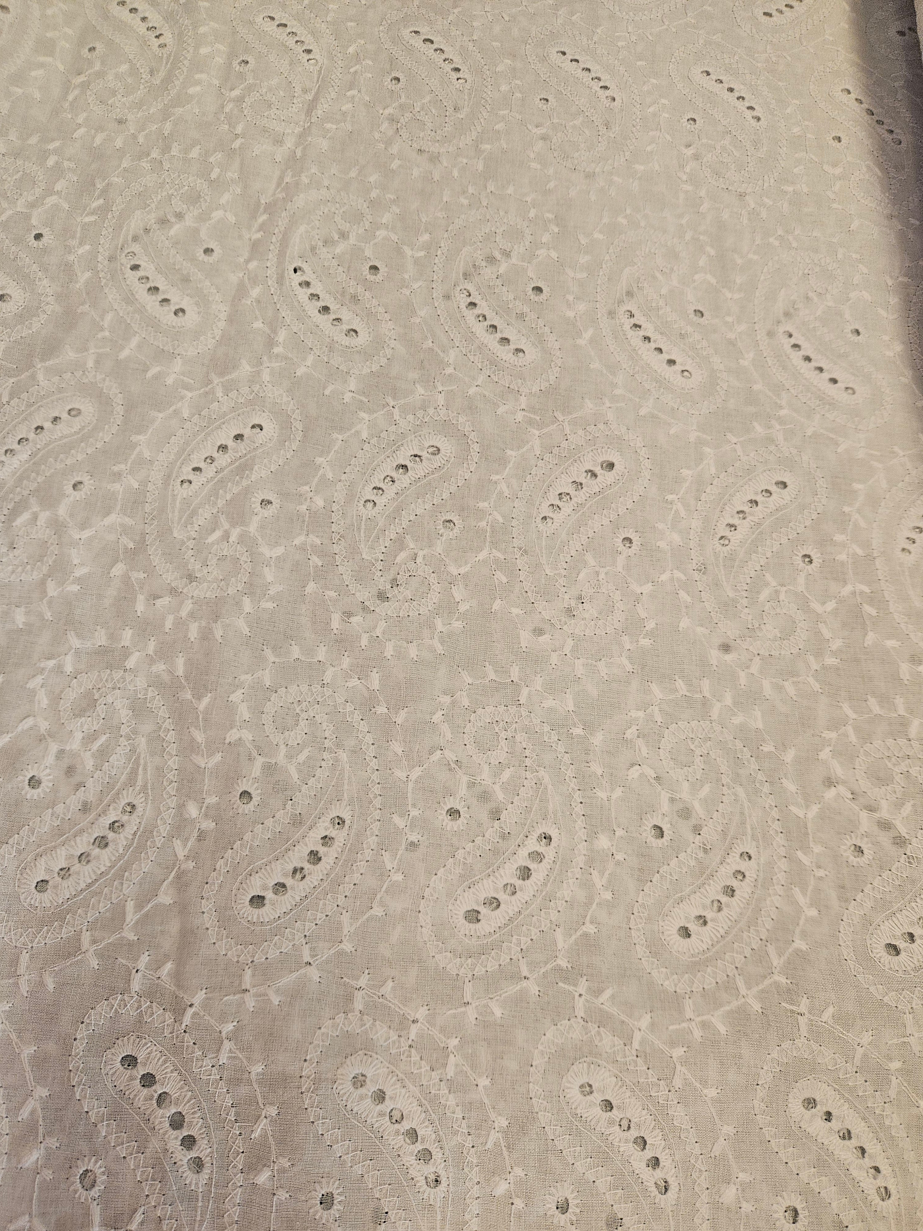 Broderie Stof Paisley – per 50 cm