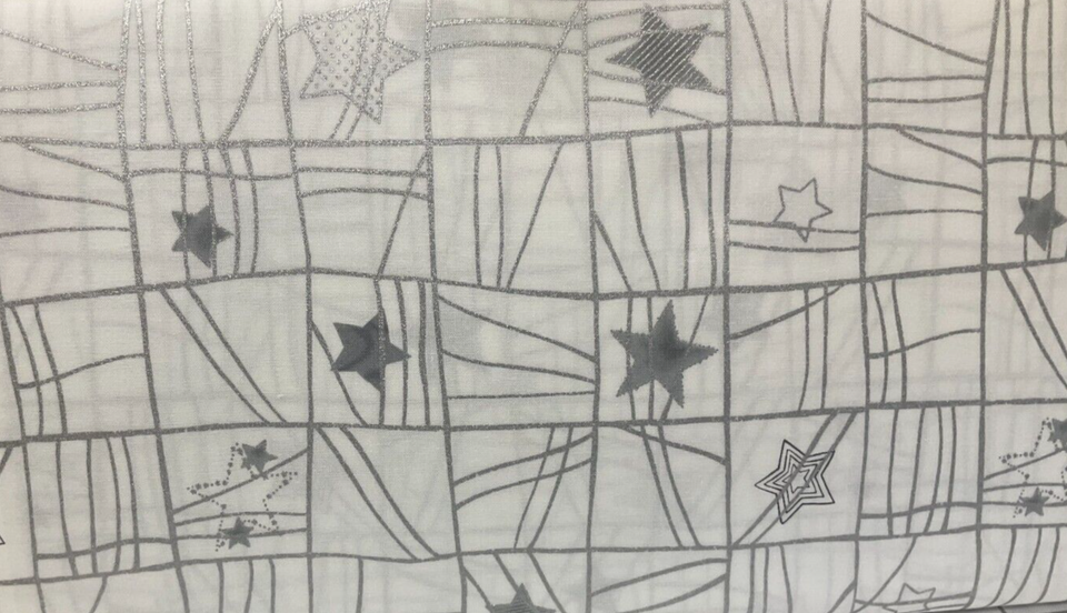 Glimmering Stars Metallic Quiltstof – Wit Zilver (MCS-16-022)