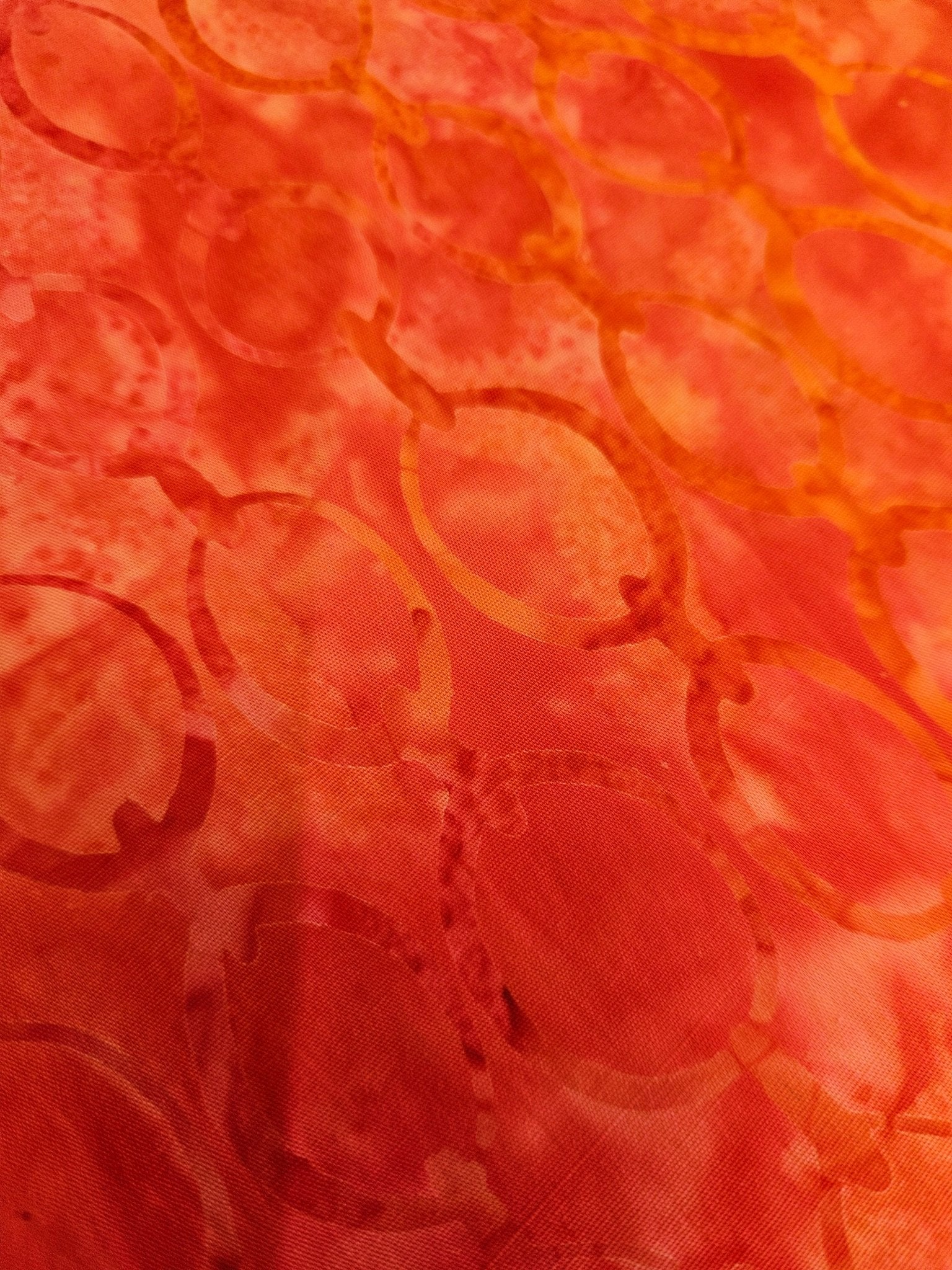 Schakels Batik Quiltstof – Oranje - Stitch & Sew