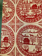 Simple Pleasures Panel Quiltstof Rood/Crème – Marie-Helene Grabman voor Northcott (5012) - Stitch & Sew