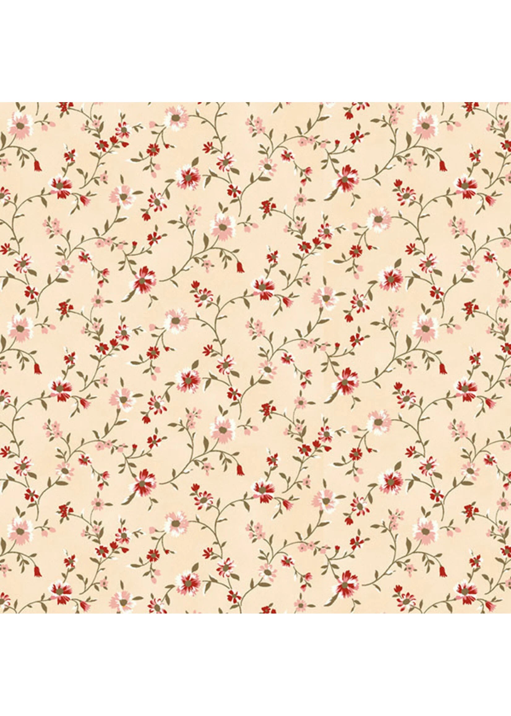 Tiny Mixture Flowers Cream 4514‑330 katoenen quiltstof met subtiel bloemenpatroon