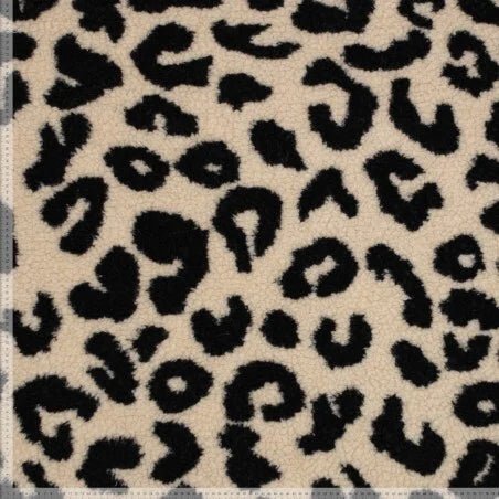 Teddy Jacquard Stof met Luipaardprint – 100% Polyester, OEKO-TEX® - Stitch & Sew