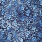 Tie Dye Flora Embroidery Blauw - Stitch & Sew