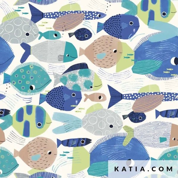 Tropical Deep Sea Jersey – Katia - Stitch & Sew