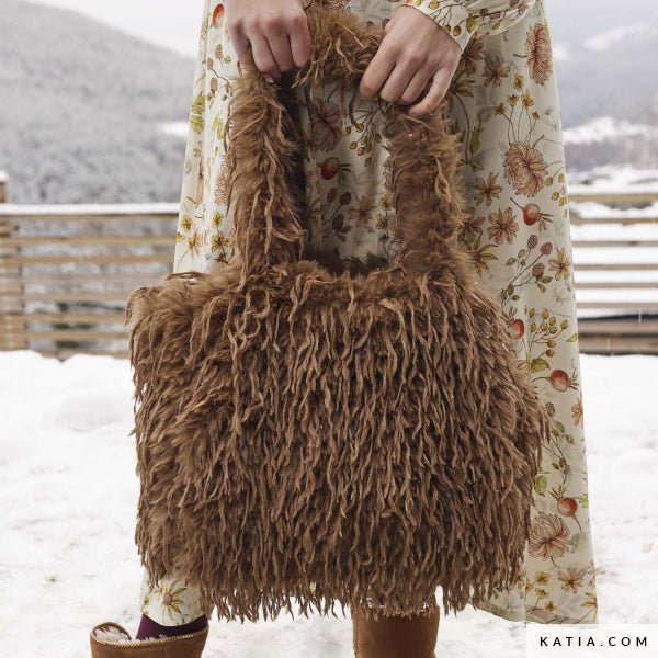 Vegan imitatiebont Feather Hair Camel – 150 cm, 500 g/m² - Stitch & Sew