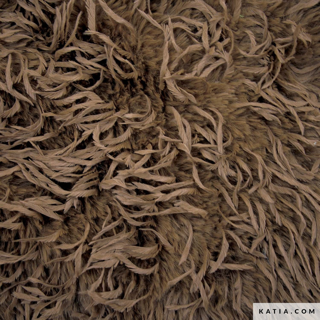 Vegan imitatiebont Feather Hair Camel – 150 cm, 500 g/m² - Stitch & Sew