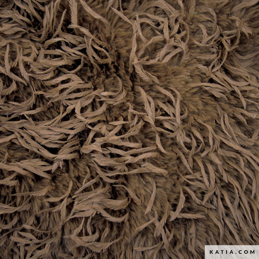 Vegan bontstof Feather Hair Camel