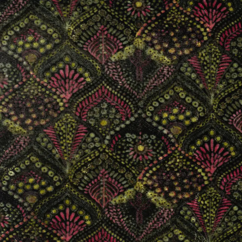 Velours stof met print en zachte glans, geschikt voor het maken van kleding
