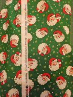 Vintage Holidays Quiltstof – Winking Santas Groen - Stitch & Sew